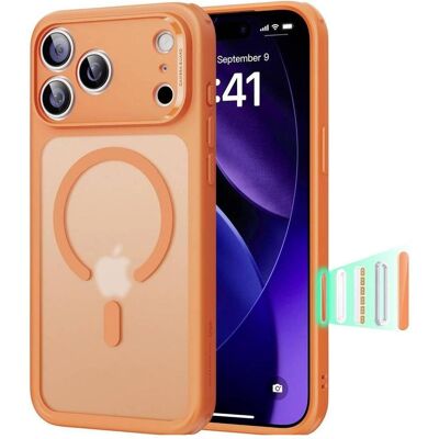 ESR Classic Hybrid Magnetic Case (Camera Control), for iPhone 17 Pro, Frosted Orange (Apple iPhone 17 Pro), Coque pour téléphone portable, Orange ESR Classic Hybrid Magnetic Case (Camera Control), for iPhone 17 Pro, Frosted Orange (Apple iPhone 17 Pro), Coque pour téléphone portable, Orange