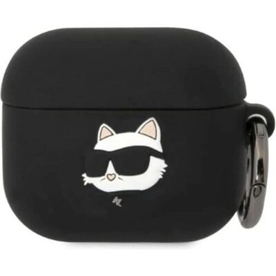 Coque en silicone Apple Karl Lagerfeld pour AirPods 3 - Noir Coque en silicone Apple Karl Lagerfeld pour AirPods 3 - Noir