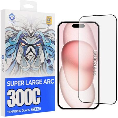Lito - D+ Max 300C - iPhone 15 - Clear (Apple iPhone 15), Téléphone portable : film de protection, Transparent Lito - D+ Max 300C - iPhone 15 - Clear (Apple iPhone 15), Téléphone portable : film de protection, Transparent