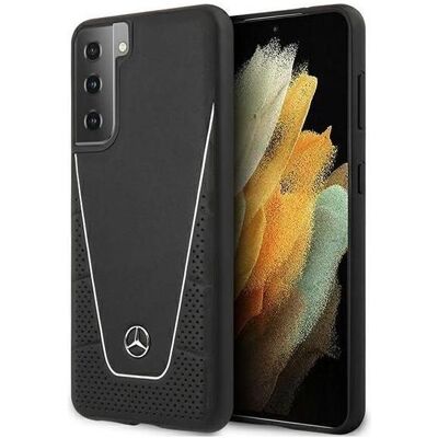 Coque en cuir Mercedes S21 G991 - Ligne Dynamique - Noir Coque en cuir Mercedes S21 G991 - Ligne Dynamique - Noir