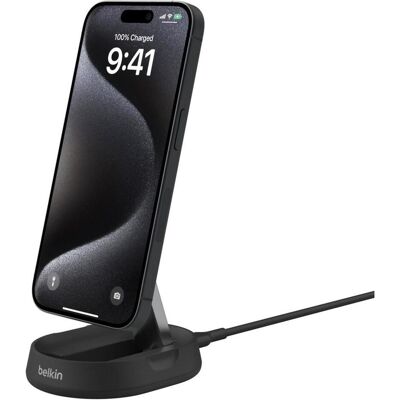 Belkin BoostCharge Pro (15 W), Chargeur sans fil, Noir Belkin BoostCharge Pro (15 W), Chargeur sans fil, Noir