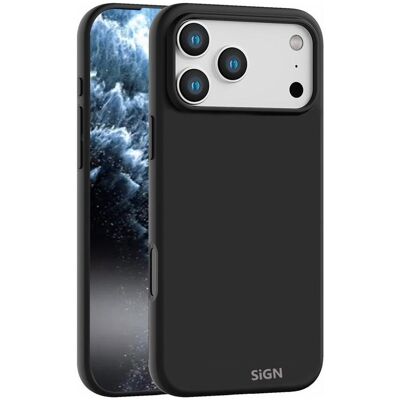 SiGN Liquid Silicone Case for iPhone 17 Pro Max - Black (Apple iPhone 17 Pro Max), Coque pour téléphone portable, Noir SiGN Liquid Silicone Case for iPhone 17 Pro Max - Black (Apple iPhone 17 Pro Max), Coque pour téléphone portable, Noir