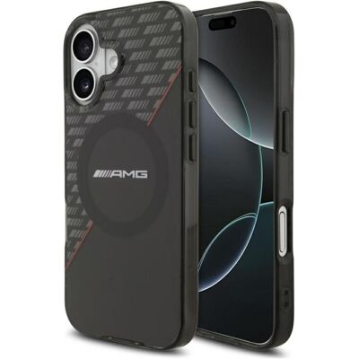 Mercedes Case AMG Double Layer Transparent Rhombs MagSafe for iPhone 17 black-red (Apple iPhone 17), Coque pour téléphone portable, Transparent, Rouge, Noir Mercedes Case AMG Double Layer Transparent Rhombs MagSafe for iPhone 17 black-red (Apple iPhone 17), Coque pour téléphone portable, Transparent, Rouge, Noir