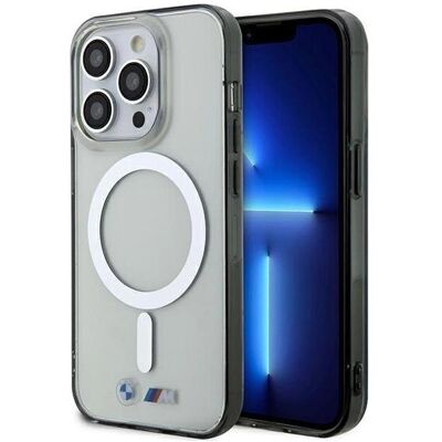 BMW Étui BMHMP14LHCRS iPhone 14 Pro 6.1" transparent hardcase Silver Ring MagSafe (Apple iPhone 14 Pro), Coque pour téléphone portable, Gris, Argent, Transparent BMW Étui BMHMP14LHCRS iPhone 14 Pro 6.1" transparent hardcase Silver Ring MagSafe (Apple iPhone 14 Pro), Coque pour téléphone portable, Gris, Argent, Transparent