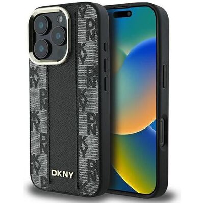 Coque DKNY pour iPhone 16 Pro Max - Motif à carreaux, Noir Coque DKNY pour iPhone 16 Pro Max - Motif à carreaux, Noir