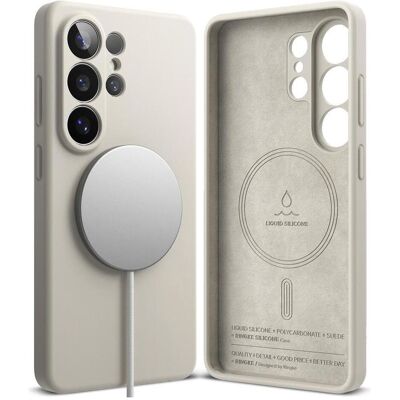 Ringke - Silicone MagSafe - Samsung Galaxy S26 Ultra - Stone (Samsung Galaxy S26 Ultra), Coque pour téléphone portable, Beige Ringke - Silicone MagSafe - Samsung Galaxy S26 Ultra - Stone (Samsung Galaxy S26 Ultra), Coque pour téléphone portable, Beige