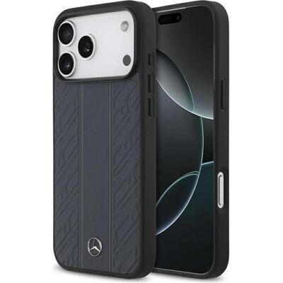 Mercedes Case Leather Laurel Leaves Stripes MagSafe for iPhone 17 Pro Max blue (Apple iPhone 17 Pro Max), Coque pour téléphone portable, Bleu Mercedes Case Leather Laurel Leaves Stripes MagSafe for iPhone 17 Pro Max blue (Apple iPhone 17 Pro Max), Coque pour téléphone portable, Bleu