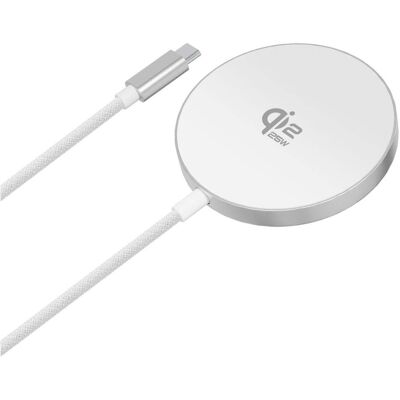 4smarts Kabelloses Ladegerät (25 W), Chargeur sans fil, Blanc, Argent 4smarts Kabelloses Ladegerät (25 W), Chargeur sans fil, Blanc, Argent