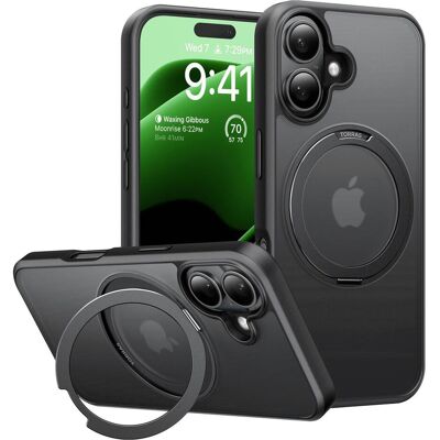 Torras Ostand Pro Case pour iPhone 16 Plus (Noir) (Apple iPhone 16 Plus), Coque pour téléphone portable, Noir Torras Ostand Pro Case pour iPhone 16 Plus (Noir) (Apple iPhone 16 Plus), Coque pour téléphone portable, Noir