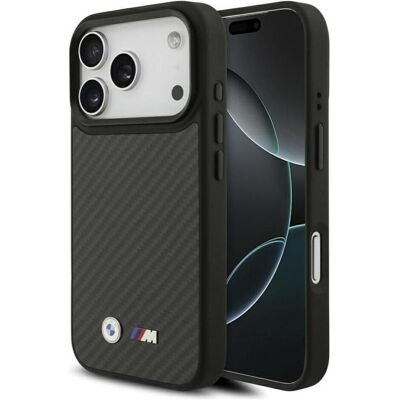BMW M Kevlar Matt MagSafe Case for iPhone 17 Pro Black (Apple iPhone 17 Pro), Coque pour téléphone portable, Noir BMW M Kevlar Matt MagSafe Case for iPhone 17 Pro Black (Apple iPhone 17 Pro), Coque pour téléphone portable, Noir