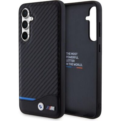 Coque BMW M PU Carbon Blue Line pour Samsung Galaxy S23 FE - Noir Coque BMW M PU Carbon Blue Line pour Samsung Galaxy S23 FE - Noir