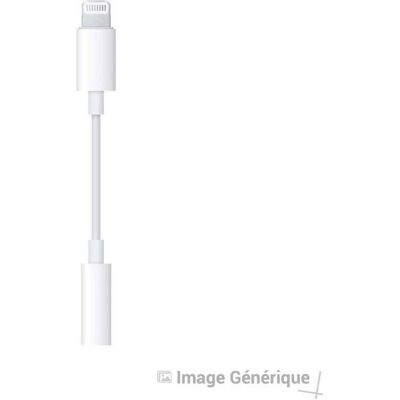Adaptateur Lightning vers jack audio 3,5 mm - Blanc - Adaptateur audio Adaptateur Lightning vers jack audio 3,5 mm - Blanc - Adaptateur audio