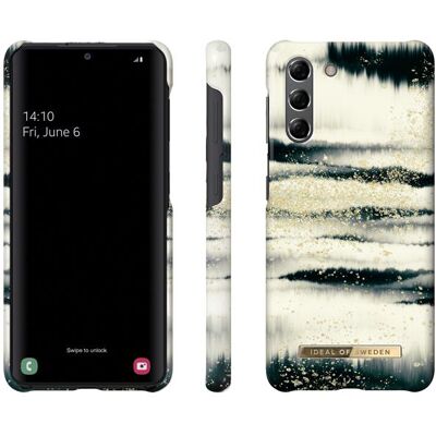 iDeal Of Sweden Designer Hard-Cover Golden Tie Dye (Samsung Galaxy S21), Coque pour téléphone portable, Or, Blanc iDeal Of Sweden Designer Hard-Cover Golden Tie Dye (Samsung Galaxy S21), Coque pour téléphone portable, Or, Blanc