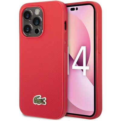 Lacoste Phone 14 Pro Iconic Petit Pique Logo Case (Apple iPhone 14 Pro), Coque pour téléphone portable, Rouge Lacoste Phone 14 Pro Iconic Petit Pique Logo Case (Apple iPhone 14 Pro), Coque pour téléphone portable, Rouge