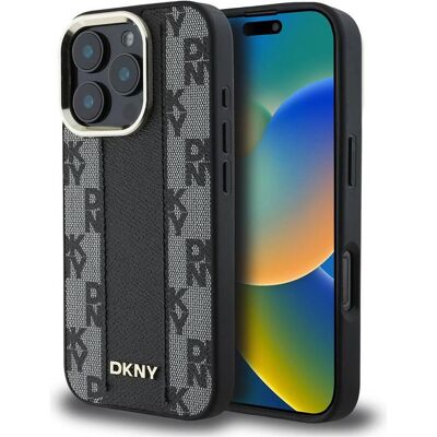Coque DKNY pour iPhone 16 Pro Max - Motif à carreaux, Noir Coque DKNY pour iPhone 16 Pro Max - Motif à carreaux, Noir