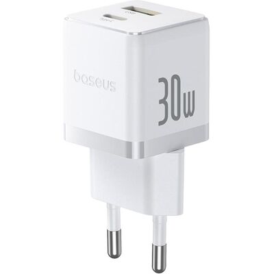 Baseus P1011160A213-00 Moon White - Chargeur Murale - Charge Rapide Baseus P1011160A213-00 Moon White - Chargeur Murale - Charge Rapide