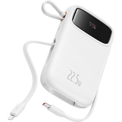 Baseus Qpow2, 20000mAh, 22.5W, QC + PD, Blanc (20000 mAh, 22.50 W), Chargeur de secours, Blanc Baseus Qpow2, 20000mAh, 22.5W, QC + PD, Blanc (20000 mAh, 22.50 W), Chargeur de secours, Blanc