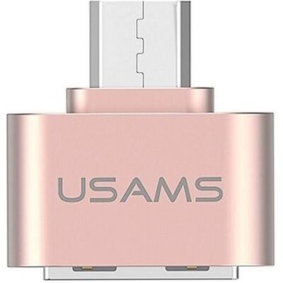 Usams Adaptateur micro USB - USB OTG 2.0 rose doré OTG02 (US-SJ009) (Micro USB, USB-A), Adaptateur pour appareils mobiles, Or Usams Adaptateur micro USB - USB OTG 2.0 rose doré OTG02 (US-SJ009) (Micro USB, USB-A), Adaptateur pour appareils mobiles, Or