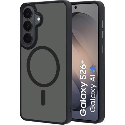 Mobiparts Hardcover Samsung Galaxy S26 Plus Satin Black (Magsafe Compatible) (Samsung Galaxy S26), Coque pour téléphone portable, Noir Mobiparts Hardcover Samsung Galaxy S26 Plus Satin Black (Magsafe Compatible) (Samsung Galaxy S26), Coque pour téléphone portable, Noir