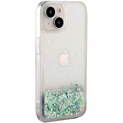 iLike Étui en silicone pour iPhone 15 Paillettes d'eau (Apple iPhone 15), Coque pour téléphone portable, Argent iLike Étui en silicone pour iPhone 15 Paillettes d'eau (Apple iPhone 15), Coque pour téléphone portable, Argent