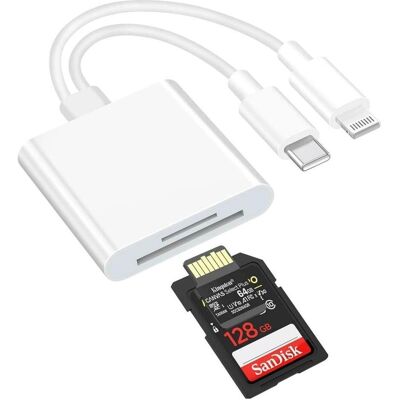 PowerGuard OTG USB-Adapter (USB-C, Lightning), Adaptateur pour appareils mobiles, Blanc PowerGuard OTG USB-Adapter (USB-C, Lightning), Adaptateur pour appareils mobiles, Blanc