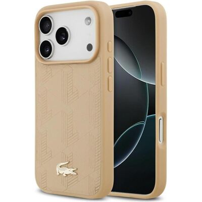 Lacoste iPhone 17 Pro Back-Cover hul - MagSafe - Monogramme Print With Gold Logo - Beige (Apple iPhone 17 Pro), Coque pour téléphone portable, Beige Lacoste iPhone 17 Pro Back-Cover hul - MagSafe - Monogramme Print With Gold Logo - Beige (Apple iPhone 17 Pro), Coque pour téléphone portable, Beige