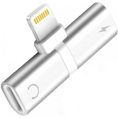 PowerGuard Adaptateur iPhone Splitter 2 en 1 Double Lightning Audio & Adaptateur de charge (Lightning, Lightning), Adaptateur pour appareils mobiles, Argent PowerGuard Adaptateur iPhone Splitter 2 en 1 Double Lightning Audio & Adaptateur de charge (Lightning, Lightning), Adaptateur pour appareils mobiles, Argent