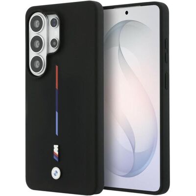 BMW Case M Silicone Tricolor Line MagSafe for Samsung Galaxy S26 Ultra black (Samsung Galaxy S26 Ultra), Coque pour téléphone portable, Noir BMW Case M Silicone Tricolor Line MagSafe for Samsung Galaxy S26 Ultra black (Samsung Galaxy S26 Ultra), Coque pour téléphone portable, Noir