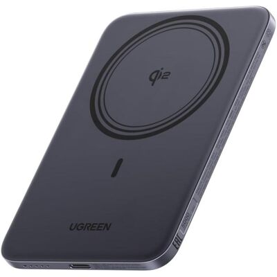 Ugreen - Wireless Power Bank PB580 (75984B) - MagSafe, Fast Charging, 5000mAh, 15W - Grey (5000 mAh, 15 W), Chargeur de secours, Gris Ugreen - Wireless Power Bank PB580 (75984B) - MagSafe, Fast Charging, 5000mAh, 15W - Grey (5000 mAh, 15 W), Chargeur de secours, Gris