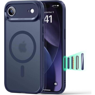 ESR Classic Hybrid Magnetic Case (Camera Control), for iPhone 17 Air, Frosted Blue (Apple iPhone Air), Coque pour téléphone portable, Bleu, Transparent ESR Classic Hybrid Magnetic Case (Camera Control), for iPhone 17 Air, Frosted Blue (Apple iPhone Air), Coque pour téléphone portable, Bleu, Transparent