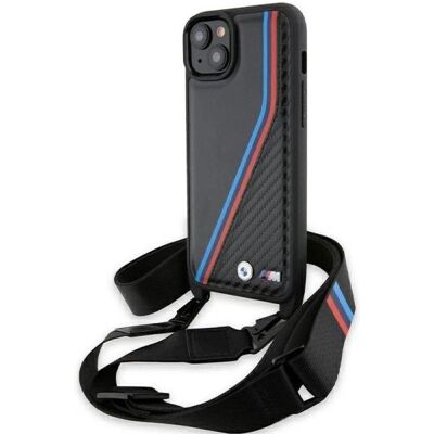 Coque rigide BMW iPhone 15 Plus / 14 Plus Carbon Tricolor Coque rigide BMW iPhone 15 Plus / 14 Plus Carbon Tricolor