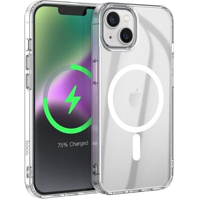 Hoco Étui airbag MagSafe pour iPhone 15 Plus (Apple iPhone 15 Plus), Coque pour téléphone portable, Transparent Hoco Étui airbag MagSafe pour iPhone 15 Plus (Apple iPhone 15 Plus), Coque pour téléphone portable, Transparent