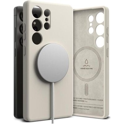 Ringke Étui en silicone (Samsung Galaxy S25 Ultra), Coque pour téléphone portable, Gris Ringke Étui en silicone (Samsung Galaxy S25 Ultra), Coque pour téléphone portable, Gris