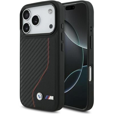 BMW Case M Carbon Line & Logo MagSafe for iPhone 17 Pro red (Apple iPhone 17 Pro), Coque pour téléphone portable, Rouge, Noir BMW Case M Carbon Line & Logo MagSafe for iPhone 17 Pro red (Apple iPhone 17 Pro), Coque pour téléphone portable, Rouge, Noir