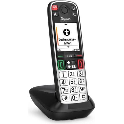 Siemens Gigaset EASY 500 sw, Téléphone, Argent, Noir Siemens Gigaset EASY 500 sw, Téléphone, Argent, Noir