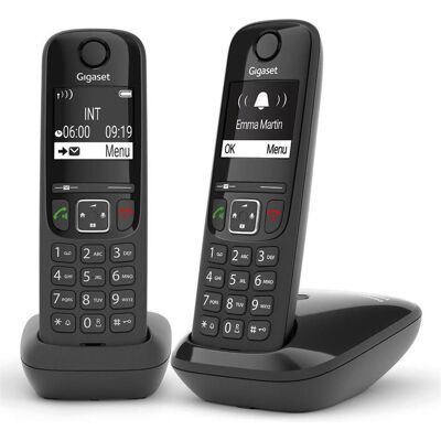 Siemens Gigaset AS690 Duo, Téléphone, Noir Siemens Gigaset AS690 Duo, Téléphone, Noir