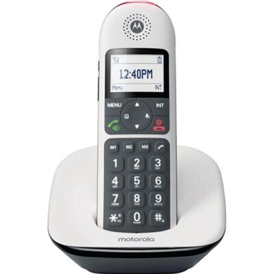 Motorola CD5001 White - Grandes touches - Compatible avec les appareils auditifs, Téléphone, Blanc, Gris Motorola CD5001 White - Grandes touches - Compatible avec les appareils auditifs, Téléphone, Blanc, Gris