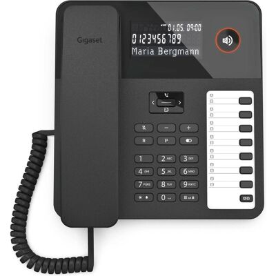 Siemens Gigaset DESK 600 ZWART, Téléphone, Noir Siemens Gigaset DESK 600 ZWART, Téléphone, Noir