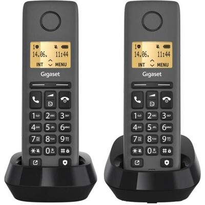 Siemens Gigaset DECT PURE 100 Duo, Téléphone, Noir Siemens Gigaset DECT PURE 100 Duo, Téléphone, Noir