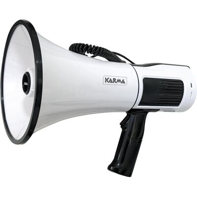 Karma Megaphone 30W Noir et (Porte-voix), Accessoires audio, Noir, Blanc Karma Megaphone 30W Noir et (Porte-voix), Accessoires audio, Noir, Blanc