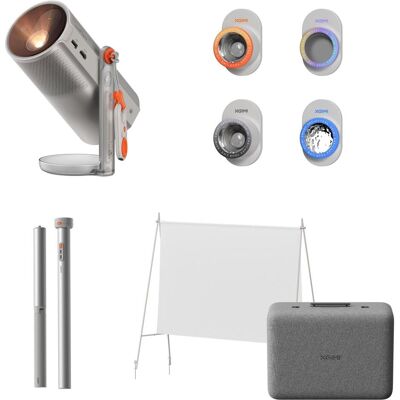 Xgimi Pack « Mogo 4 Match Night Collection » comprenant un projecteur, Google TV, un écran de projection,, Projecteur, Gris Xgimi Pack « Mogo 4 Match Night Collection » comprenant un projecteur, Google TV, un écran de projection,, Projecteur, Gris
