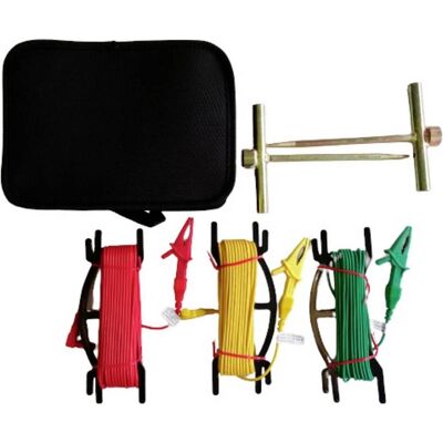 Chauvin Arnoux Jeu de piquets de terre Jeu d'accessoires pour les mesures de terre, Métrologie, Multicolore Chauvin Arnoux Jeu de piquets de terre Jeu d'accessoires pour les mesures de terre, Métrologie, Multicolore