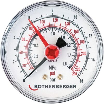 Rothenberger Manometer 0-16 bar RP50 mit Dichtung, Métrologie, Vert Rothenberger Manometer 0-16 bar RP50 mit Dichtung, Métrologie, Vert
