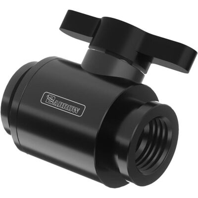Barrow Ball Valve (10mm) G1/4 pouce Vanne à bille, noir - noir, Raccord, Noir Barrow Ball Valve (10mm) G1/4 pouce Vanne à bille, noir - noir, Raccord, Noir