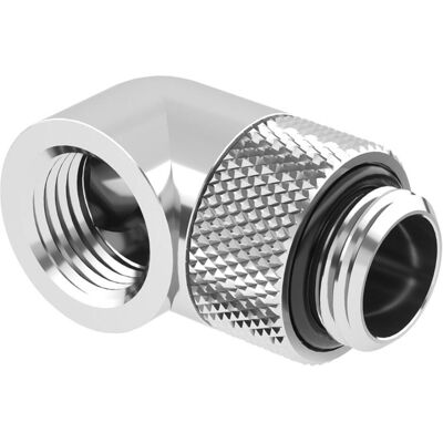 Barrow Adaptateur 90 degrés G1/4 pouce mâle à G1/4 pouce femelle - pivotant, argenté, Raccord, Argent Barrow Adaptateur 90 degrés G1/4 pouce mâle à G1/4 pouce femelle - pivotant, argenté, Raccord, Argent