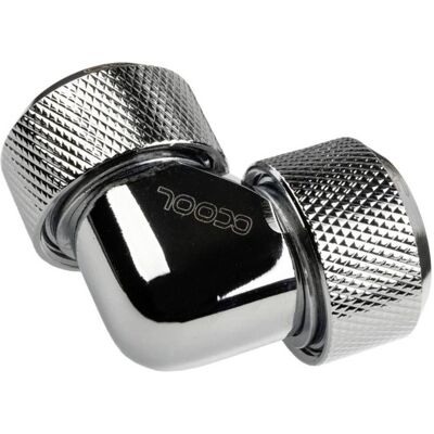 Alphacool Adaptateur de glaçon 90 degrés 16mm AD à 16mm AD Hardtube, Raccord, Argent Alphacool Adaptateur de glaçon 90 degrés 16mm AD à 16mm AD Hardtube, Raccord, Argent