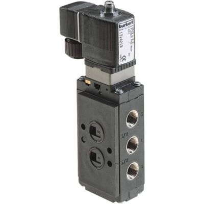 Bürkert Vanne pneumatique 3/2 voies 32 mm, Accessoires électroniques + boîtier Bürkert Vanne pneumatique 3/2 voies 32 mm, Accessoires électroniques + boîtier