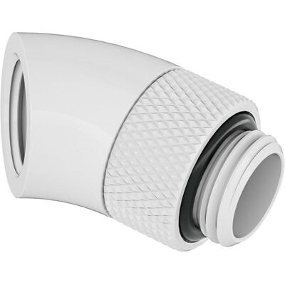 Barrow Adaptateur 45 degrés G1/4 pouce mâle à G1/4 pouce femelle - pivotant, blanc, Raccord, Blanc Barrow Adaptateur 45 degrés G1/4 pouce mâle à G1/4 pouce femelle - pivotant, blanc, Raccord, Blanc