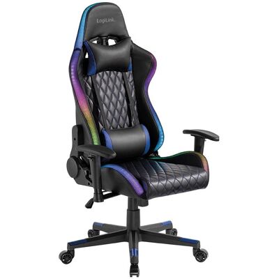 LogiLink EO0076, Chaise gaming, Noir, Rouge LogiLink EO0076, Chaise gaming, Noir, Rouge
