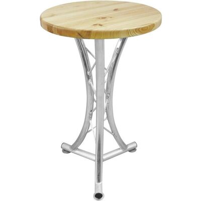 Table de bistro Alutruss - Construction robuste, Argent, 1.1m Table de bistro Alutruss - Construction robuste, Argent, 1.1m